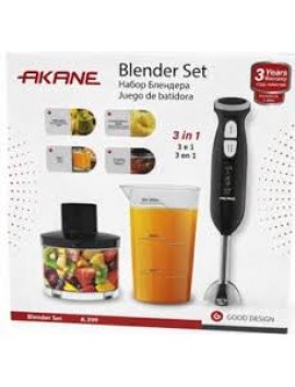 BLENDER SET AKANE A.368B 4IN1 METAL BLACK