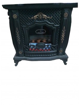 Soba-kamin Mahshid Davam Ks0164, metal, qara, 92x89x36 sm Soba-kamin Mahshid Davam Ks0164, metal, qara, 92x89x36 sm