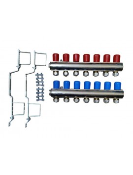 İstilik sistemi üçün kollektor dəsti, KAS, 7 çıxışlı